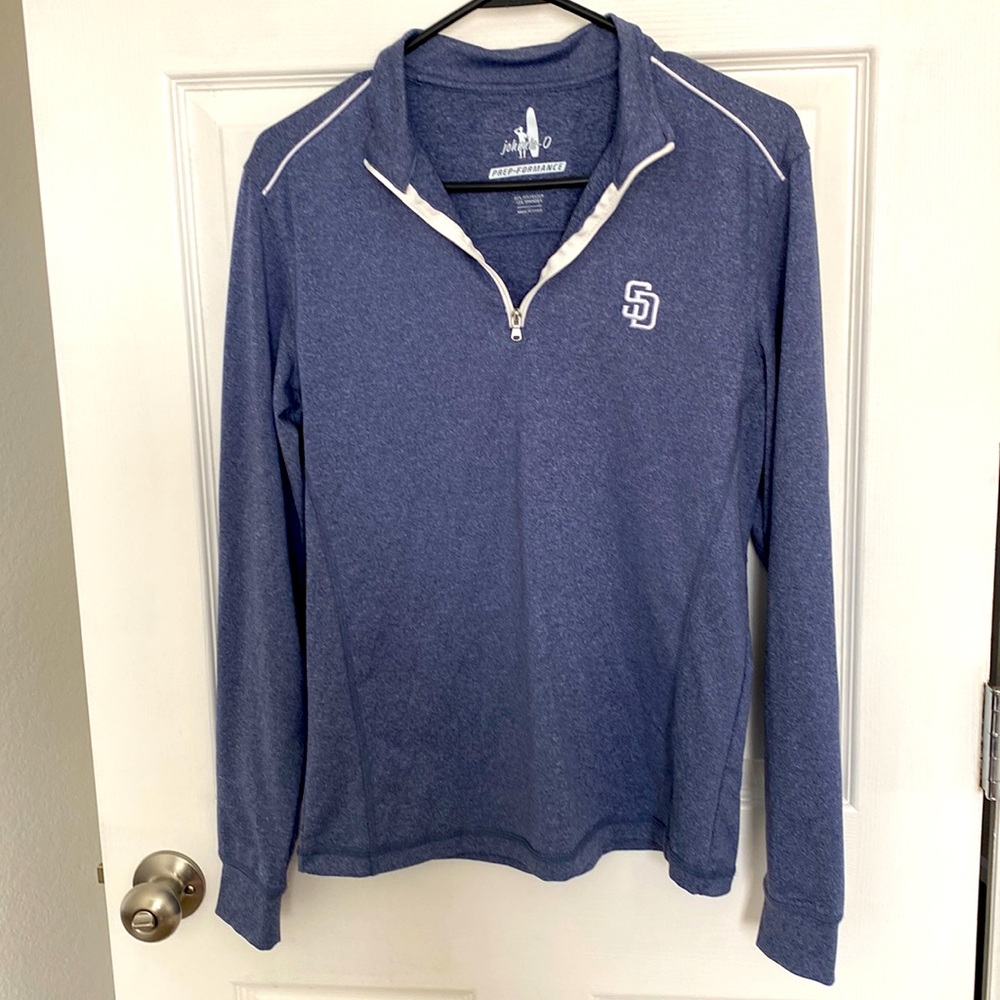 Johnnie-O women’s medium, long sleeve, half zip, San Diego Padres shirt